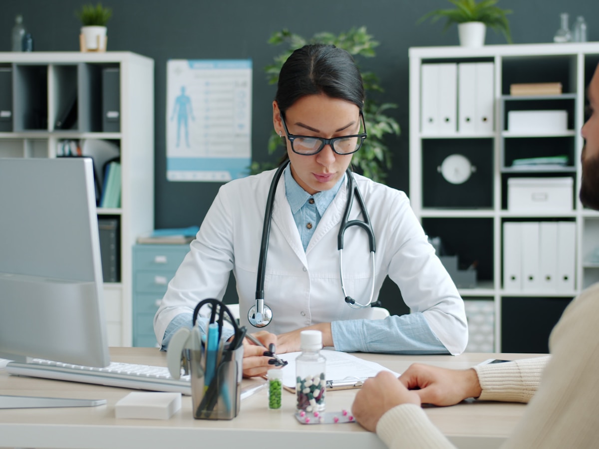 Health practice website template preview
